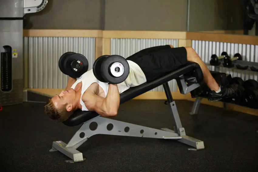 Head-Down Iron Hug (Angled Dumbbell Pec Press)